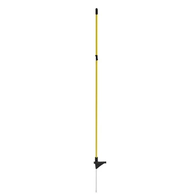 44 tommer (1,1 m) gul oval glasfibertrin-i elektrisk hegnspæl med metalspids|Fjerkrænet|Vildtforsvar|Husdyrkontrol|Pakke med 10